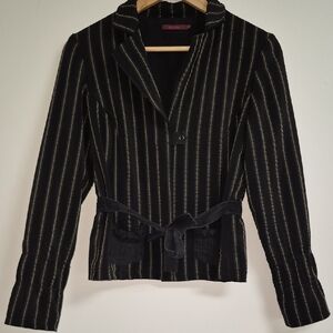 Black Striped Women's Jacket